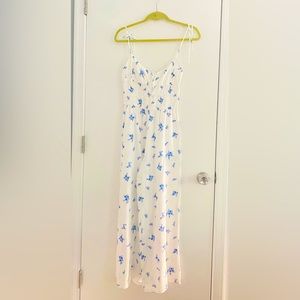 H&M white blue detail jumpsuit